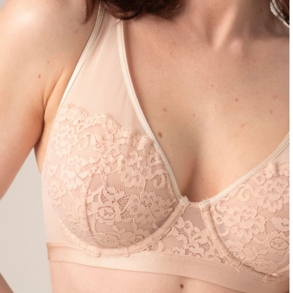 Blush Other - 3/30$ 🍂 Blush Esprit Plunge Bra Ballet Beige Pink Mesh